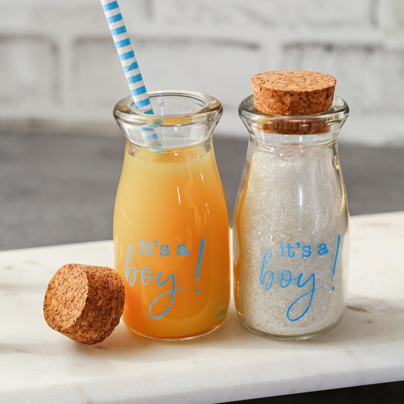 Kate Aspen 12 Piece Vintage Milk Favor Jar, DIY Baby Shower Party Favor, 12 Count - Image 2